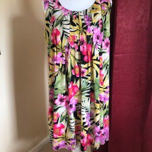 RONNI NICOLE ISLAND PRINT DRESS